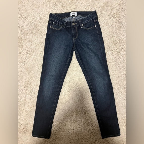 Paige Skyline Ankle Peg Skinny Jeans Dark Wash Size 25 - Picture 1 of 4